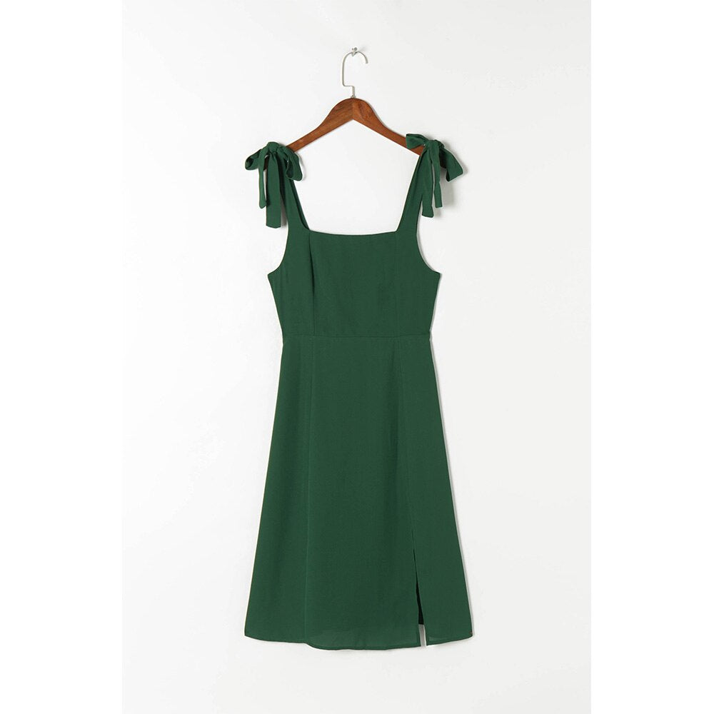 High Slit Midi Sleeveless Summer Dress